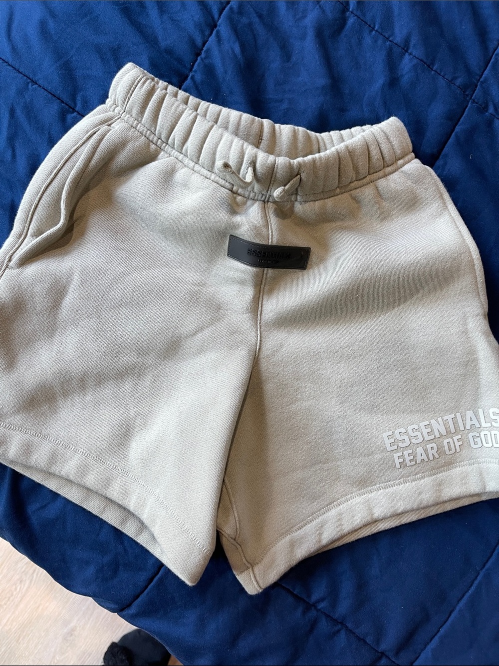 Authentic ESSENTIALS Fear Of God Beige Sweat Shorts